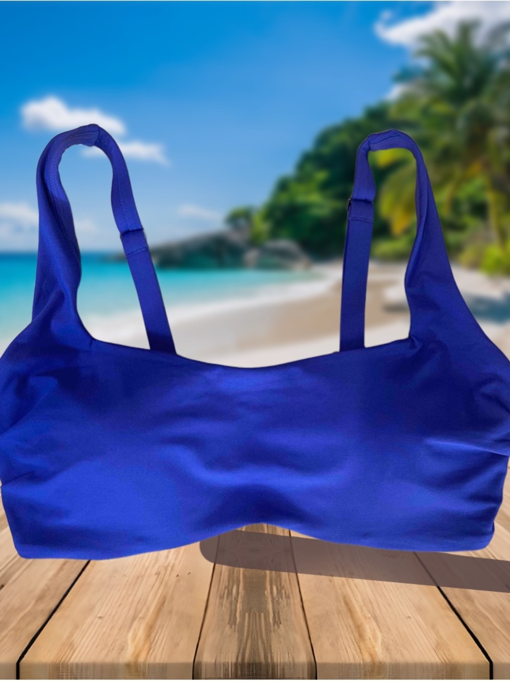 Athleta Bra Cup Square Nexk Bikini Top 34D/DD